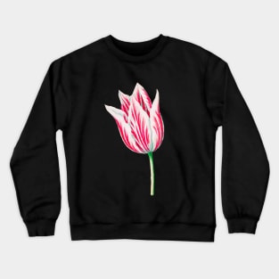 Red and White Dutch Tulip Watercolor Crewneck Sweatshirt